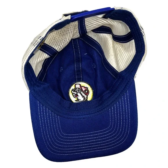 Buc-ee’s Gas Station Blue White Mesh Snapback Baseball Cap Hat EUC - Picture 8 of 10